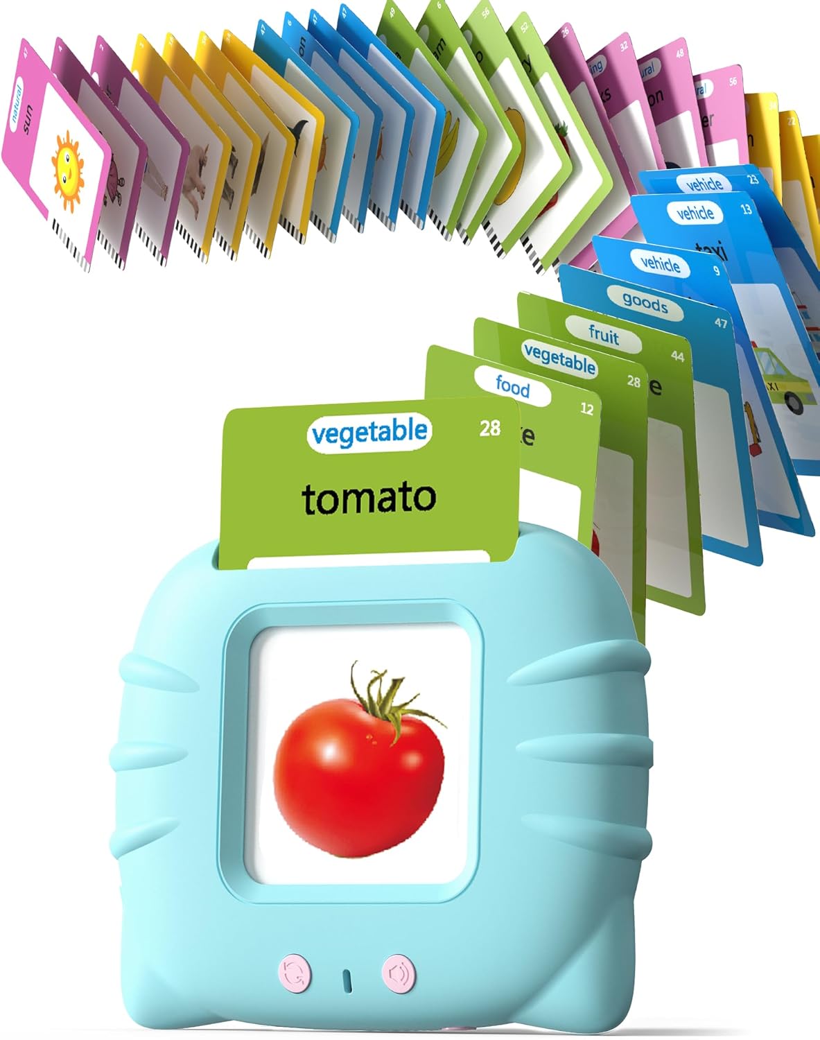 Airbition, Talking Flash Cards for Toddler 1 2 3 4 Year Olds, Language Learning Toys, Pocket Speech Therapy Toys, Montessori Tools with 31 Themes, Children's Sensory Device Quick Pick Grocers
